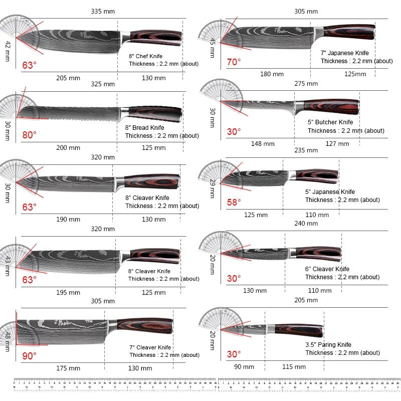 Chef's Signature™ Damascus Knife Set